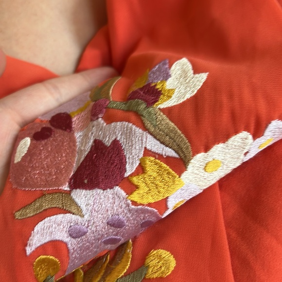 Hope & Ivy Premium Wrap Front Embroidered Maxi Dress - Picture 12 of 13